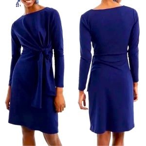 J Crew navy easy fit jersey dress with tie waist